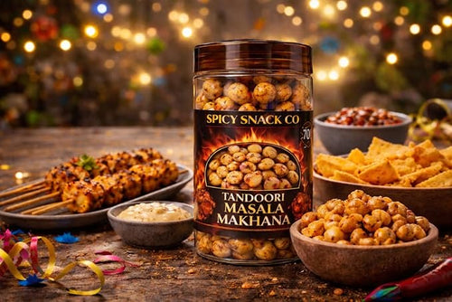 Spicy Snack Co Tandoori Masala Makhana 70g | Roasted Fox Nuts | Spicy & Smoky Flavor | Healthy Evening Snack | Ready to Eat
