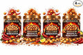 Spicy Snack Co Makhana Combo – Pack of 4 (2 Chilli Garlic, 2 Tandoori Masala) | Roasted Fox Nuts | Bold Spicy Flavour
